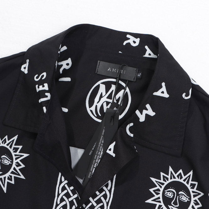 AMRI Ouija Board Bowling Shirt In Black