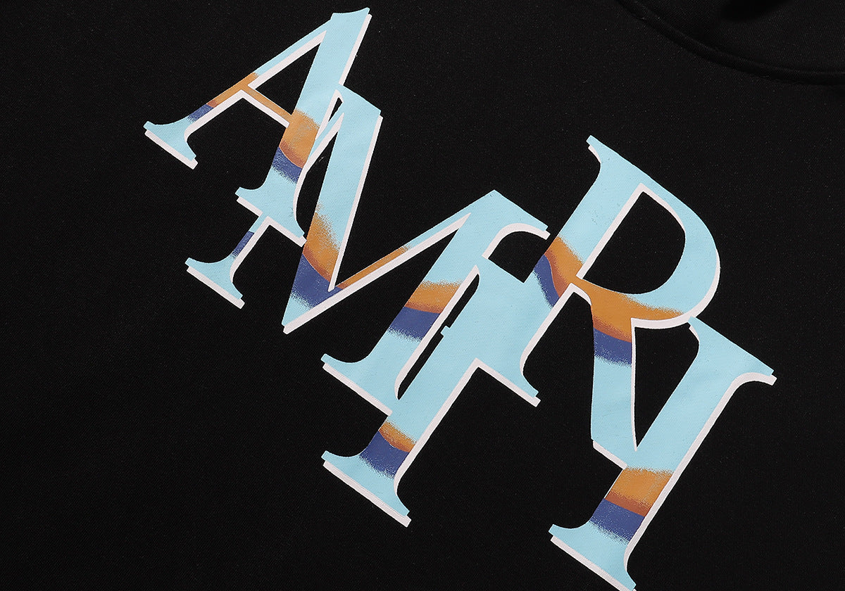 AMRl Street Style Long Sleeves Plain Cotton Logo Hoodies
