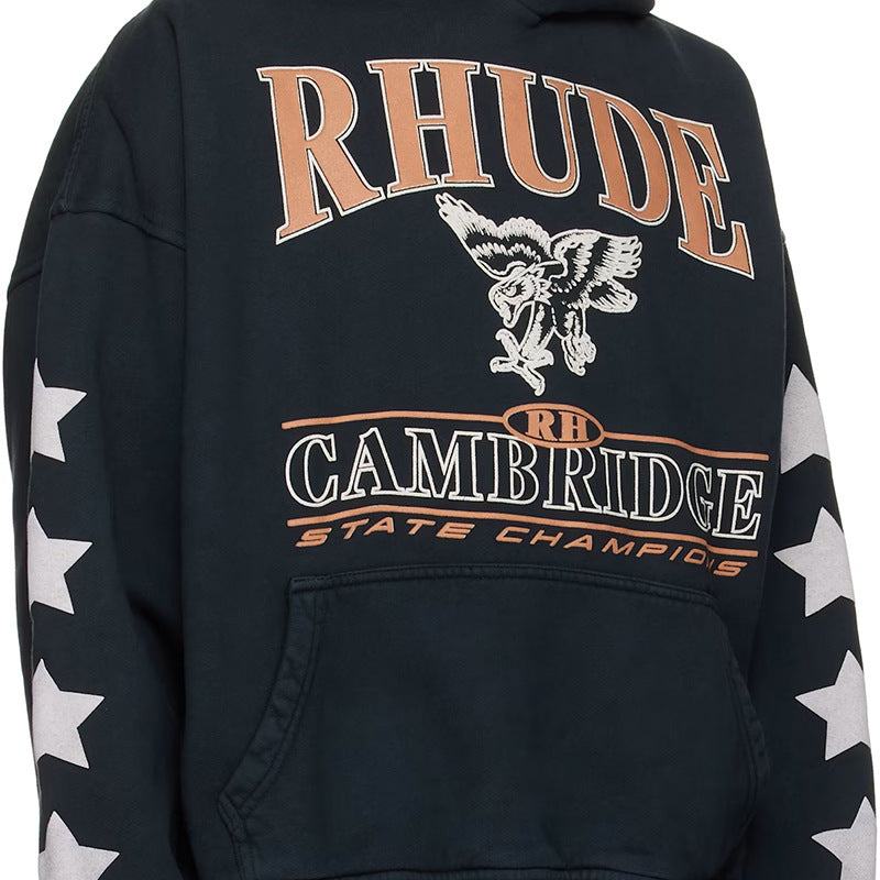 RHUDE Cambridge State Champs Vintage Boxy Hoodie