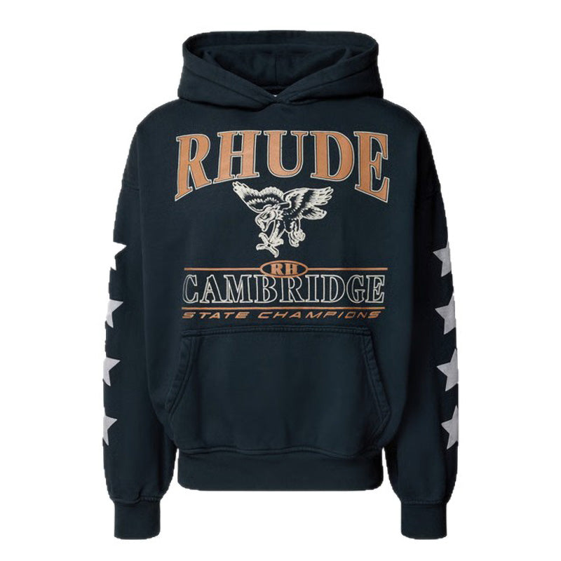 RHUDE Cambridge State Champs Vintage Boxy Hoodie